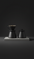 Matte Black Ceramic Pour-Over Set